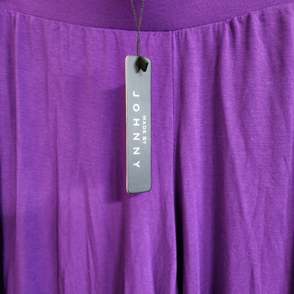Purple wide leg pants Made by Johnny - Picture 5 of 6